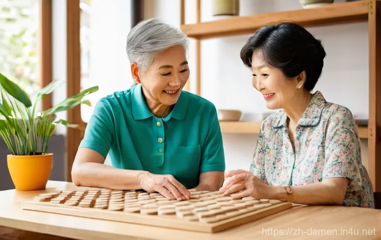 치매관리사 실무 경험 공유 - **Prompt 1: Empathetic Connection in Dementia Care**
    An image of an elderly East Asian woman, ap...