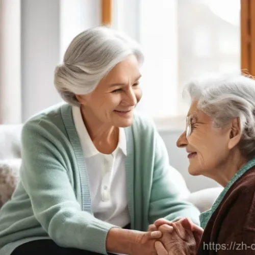 치매관리사 관련 기술 자격증 활용법 - **Prompt 1: Empathetic Home Care and Non-Verbal Communication**
    A warm and empathetic female dem...