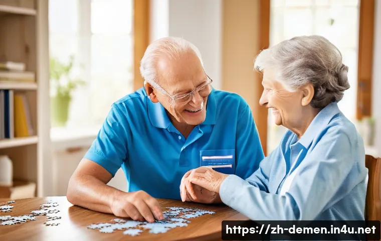 치매관리사 자격증 시험 합격률 통계 - **Professional Dementia Caregiver Assistance:** A compassionate female dementia caregiver, in her la...